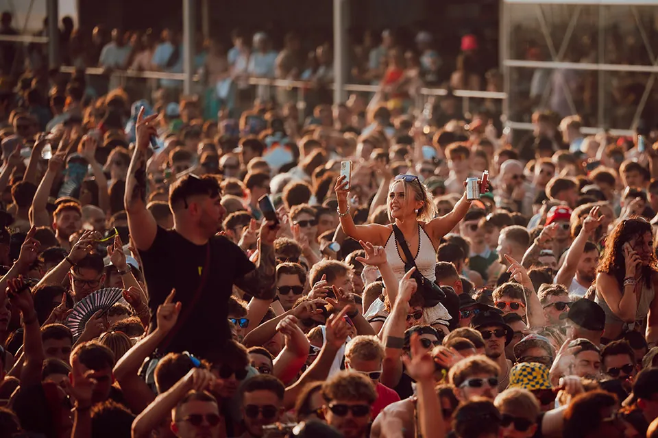 Brighton Beach festival at golden hour